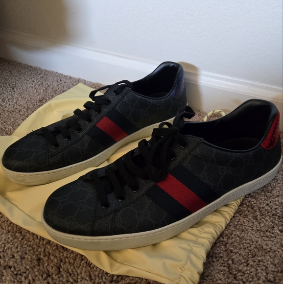 Gucci Ace supreme GG men's lowtops sneakers - Picture 1 of 8